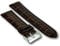 Uhren Pevak® Leder Uhrenarmband Kroko Optik Dunkelbraun 22mm mit Naht Uhr Armband Uhrband