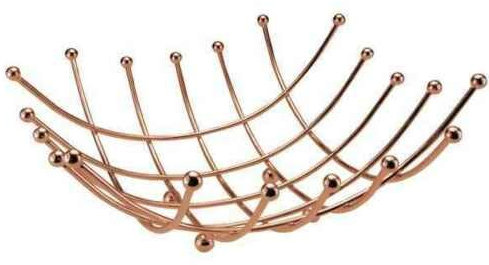 EliteKoopers Copper Fruit Basket Bowl For Kitchen Dinning Table Decoration Storage Rack (1Pcs)