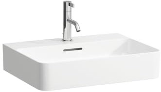 Laufen VAL Möbel-Waschtisch, 3 Hahnlöcher, mit Überlauf, 550x420, weiß, Farbe: Weiß mit LCC - H8102824001081