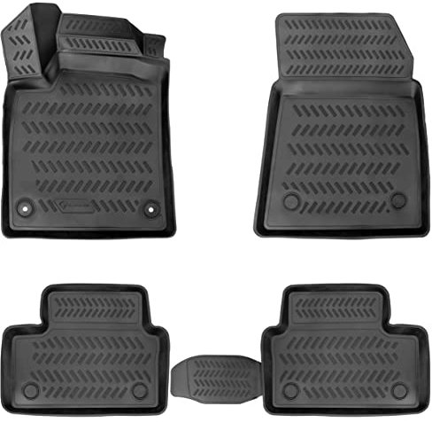 Elmasline Design 3D Gummimatten Set für Renault Kadjar Baujahr ab 2015 | Extra hoher 5cm Rand
