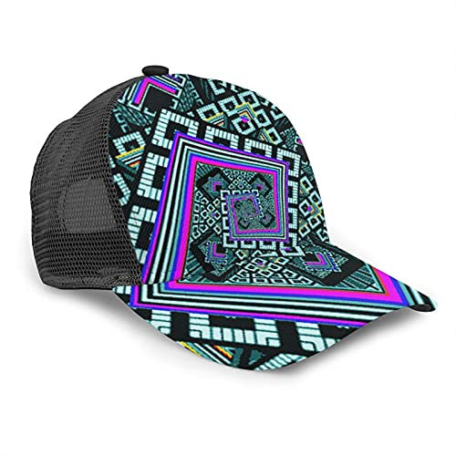 Oaieltj Unisex Baseball Cap Herren Damen Junge Mädchen Mode 3D Gedruckt Baseball Cap Einstellbare Dad Hat, Kaleidoscope Trippy Acid, One size