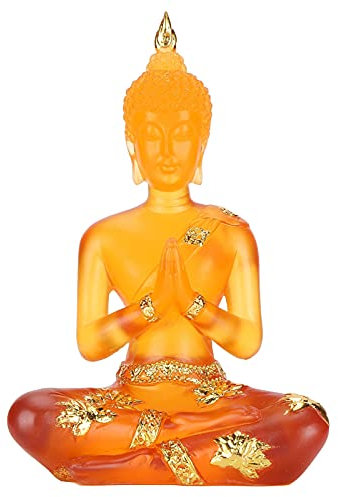 Jade-Buddha Jade-Buddha-Statue Jade-Statue Buddah-Statut-Buddha-Statue Kleine Kleine Buddha-Statue, Transparent Sitzende Buddha-Statue Harz-Buddha-Figur Skulptur Home Office Feng Shui-Dekor-Statue