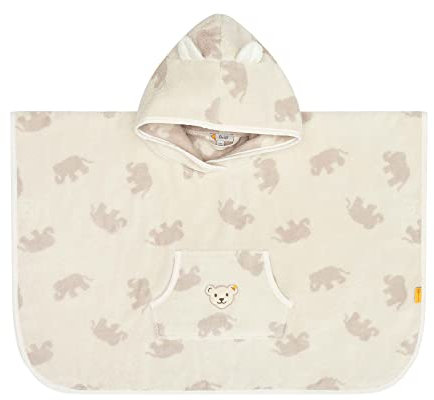 Steiff Unisex Kinder Mini Basic Bade Poncho, Elefanten Motive, One Size
