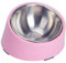 SuperDesign Gamelle inclinée à 15 ° pour Chiens et Chats, Bol pour Bouledogue à Angle incliné, antidérapant et Anti-déversement, Plus Facile à Atteindre la Nourriture L/2 Tasse Rose