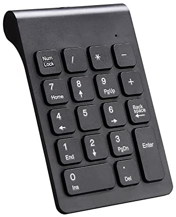 Kabelgebundene Ziffernblock, Ultra Slim Nummernblock mit 18 Tasten für iMac/Mac Pro/MacBook Pro/MacBook Air/Laptop/Desktop PC schwarz