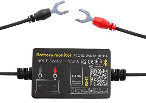 Bluetooth-Batteriemonitor via App, Batterieüberwachung, Kapazitätsmessgerät, Batterietester, Wohnwagen, Wohnmobil, Caravan