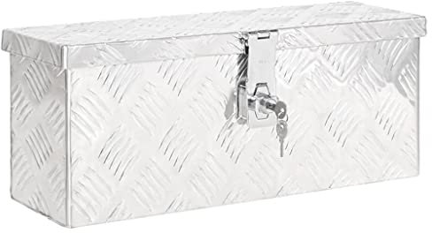 vidaXL Aufbewahrungsbox Aluminiumkoffer Aluminiumbox Lagerbox Lagerkiste Transportkoffer Transportkiste Silbern 50x15x20,5cm Aluminium