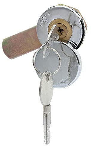 CEFPOD Briefkastenschloss,Nockenschloss 2 STÜCKE Türverriegelung Nützliche stationäre Nockenschloss Vorhängeschloss für Sicherheitstürkabinett Postfach Schubladen Schrank Camlock 16mm + 4 Schlüssel