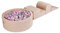 MEOWBABY Parco Giochi in Schiuma con Piscina di Palline 90x30cm/200 Palline per Bambini - Blocchi Morbidi, Velluto, Ecrù: Transparente/Rosa Pastello/Bianco Perla/Grigio