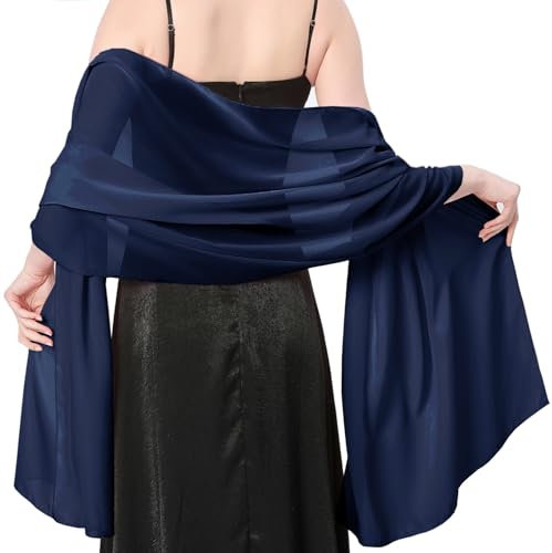 lifwimner Scialle Donna In Raso Chiffon Silky Sciarpa Tinta Unita Wrap Stola Per Sposa Damigella Cerimonia Matrimonio Serata