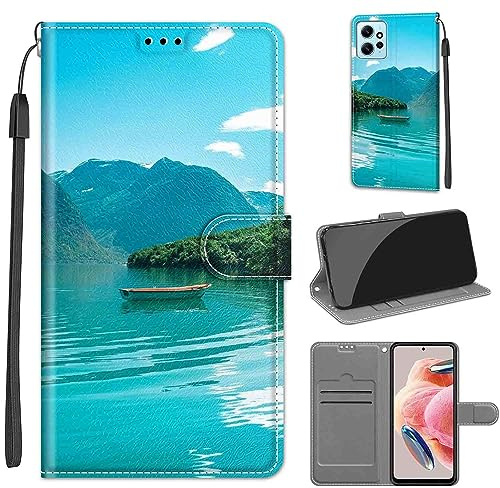 TOMYOU Handyhülle für Xiaomi Redmi Note 12 4G Hülle, Boot | Standfunktion, Kartenfach, Magnetisch, Stoßfeste Schutzhülle, Flip Leder, Klapphülle