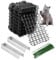 Gobesty 12 Pcs Cat Deterrent Mat, Cat Repellent, Cat Scat Mat with Spikes, Cat Animal Spikes Repellent Deterrent Mat, Cat Deterrents for Gardens, Flowerbed, Lawn(20x15.5cm)