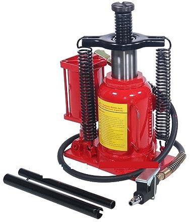 Car Jack Hydraulic, Pneumatic Air Hydraulic Bottle Jack With Manual Hand Pump 20 Ton 40000 Lb Heavy Duty Auto Truck Travel Trailer Repair Lift Tool