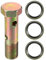 VekAuto Kit de boulons double banjo, filetage métrique M14x1.5, longueur 57mm, adaptateur universel en métal durable de couleur bronze avec rondelle d'étanchéité