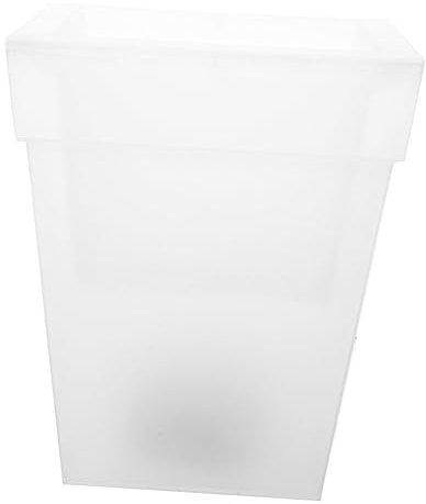BESPORTBLE Luz para Patio Exterior Jardinera Decorativa Maceta con Energía Solar Macetero Exterior Grande Jardinera con Energía Solar Macetas para Plantas Decorar Cuadrado El Plastico