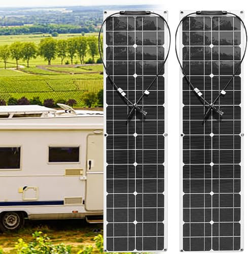 Kit de Panneaux Solaires 400 W, Chargeur de Batterie 400 W, Système hors Réseau pour Maisons, Camping-cars, Bateaux + Contrôleur de Charge Solaire 40 A + Câbles Solaires étanches IP67,white