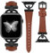 MroTech Compatible avec Bracelet Apple Watch 41mm/40mm/41mm pour Femmes Bracelet Cuir Veau véritable étroit Mince Compatible pour Bracelet Apple Watch Se Se2 Série 9/8/7/6/5/4/3/2/1 Band-Brun/Noir
