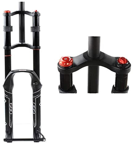 26 27,5 29 pollici Mountain bike Downhill Forcella ammortizzata da viaggio 130mm Mountain bike Forcella a molla olio Forcella anteriore diritta a doppia spalla Perno passante 15mm Smorzamento regolabi
