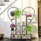 unho Portafiori Portapiante 6 Livelli: 2 Pezzi Supporto per Piante Metallo a Forma di Mezzo Cuore 136cm Altezza Scaffale Porta Piante con 4 Ganci da interno Balcone Soggiorno