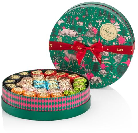 Venchi - Colección Navidad - Sombrerera regalo prestige con bombones Chocoviar surtidos, 1,1 kg - Idea de regalo - Sin Gluten