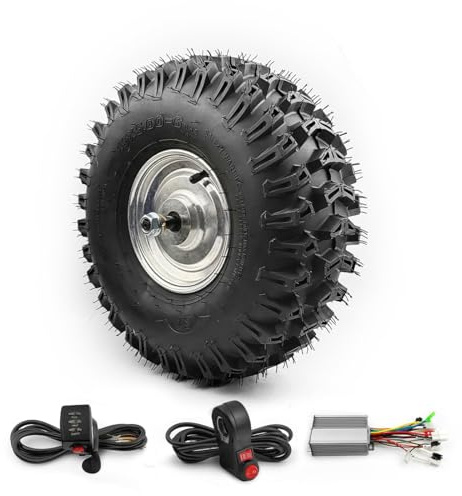 500W ATV Schneekehrmaschine Landwirtschaftliches Fahrzeug 15X5.00-6 Tubeless Vakuum Reifen Brushless Getriebe Nabenmotor Radbremse Rückwärtsschalter (48V 500W)