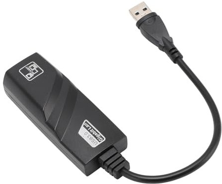 Adaptador USB a Ethernet, Adaptador USB Ethernet 3.0 USB 3.0 a 10 100 1000 Mbps Adaptador de Red Gigabit Ethernet Convertidor de Red Portátil para XP Visat 7 8 10 11