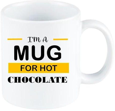 Funny Hot Chocolate Mug I Am A Mug for Hot Chocolate Great Gift Idea (Orange)