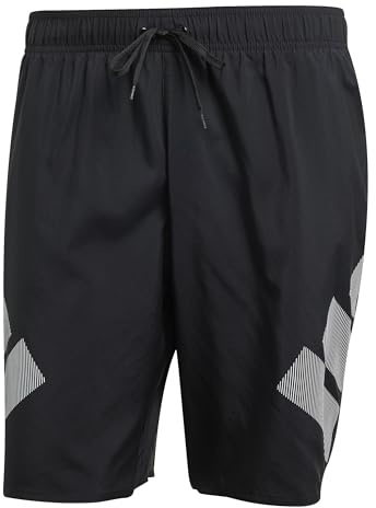 adidas Men's Logo Swim Shorts 8 INCH, Black/White, S