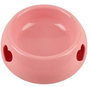 Ciotola singola in plastica Love Dog Rice Bowl Cat Food Basin Pratico bello leggero Cat Love Dog Food Bowl Water Bottle (rosa, S)