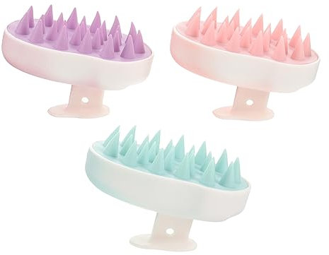 DRESSOOS 3stücke Kopfhautmassagegerät Mit Shampoo Pinsel Für Haarwaschung Tragbare Kleine Bürste Zum Waschen Und Peeling Der Kopfhaut Geeignet Für Haartypen