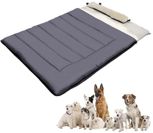 Veasbuu Hundeschlafsack, Camping Hundebett Hundebett mit Kissen