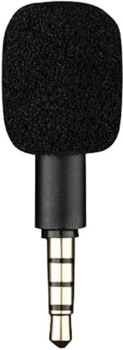 Nero 4 Pole Mini Microfono Portatile Jack 3.5mm Aux 4 Poli/3 Pole Karaoke Mic per Registratore Telefono Cellulare Smart Phone Computer Laptop Microfoni a condensatore Microfoni Accessori