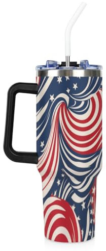 Freedom Swell 1200 ml Insulated Tumbler with Handle and Straw – Stainless Steel Travel Mug with Lid, Leakproof, Double Wall, Thermos Cup for Hot & Cold Drinks, Gift for Women & Men