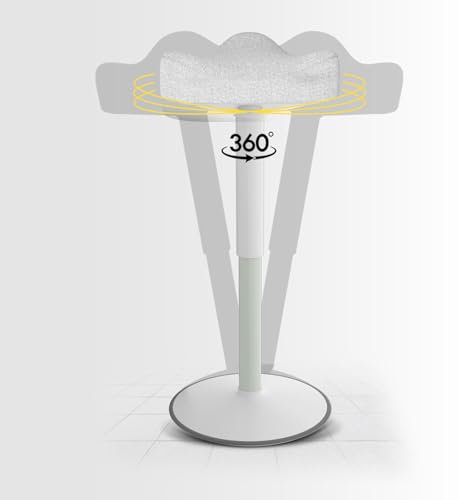 Alpstorm Ergonomischer Hocker - Bürohocker & Stehhocker mit 57-82cm Höhenverstellung - Wackelhocker mit Rutschfester- für Homeoffice, Büro und Wohnzimmer - Hellgrau,Dreieck