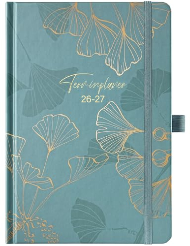 Terminplaner 2026 2027 - A5 Kalender 2026 2027 von Aug. 26 bis Sep. 27 | Buchkalender 26 27, Wochenplaner 26 27 mit Innentasche, Elastischer Verschluss, 21.3 x 14.7cm