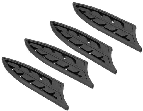 PATIKIL ABS Safety Knife Cover Sleeves for 4 Ceramic Knives, Universal Chopping Edge Guard Blade Protector Sheath for Kitchen Bar, Black, 10cm L, Pack of 4