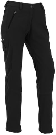 Maul Damen Softshellhose Trekkinghose Lange Hose Wanderhose Klosters Rec, Farbe:Schwarz, Artikel:-01 Black, Größe:36