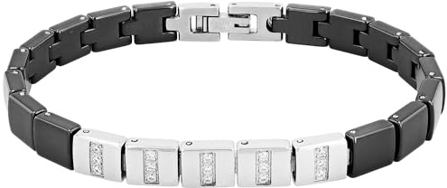 Akzent Armband Damen - Premium Armband Damen in Schwarz aus Keramik, 100% Wasserfest & Hautverträglich