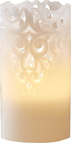 Star 062-24, LED-Kerze, Plastik, Weiß, 8.0 x 8.0 x 15.0 cm