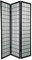 Fine Asianliving Japanische Paravent Raumteiler Trennwand B135xH180cm 3-teilig Shoji Reispapier Schwarz Japanische Paravent Raumteiler Shoji Raumtrenner Spanische Wand Sichtschutz Trennwand