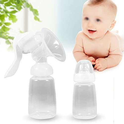 150mL Tire Lait Manuel avec biberon d'allaitement manuel en silicone et poignée pivotante ergonomique pour le stockage du lait maternel Breast Pump and Accessories Breast Pump and Accessories