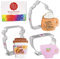 Ann Clark Cookie Cutters 3-teiliges Kaffee-/Teetassen-Ausstecher-Set mit Rezeptbroschüre, Kaffeetasse, Latte-Tasse, Teetasse