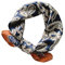 JERLA Damen Herren Halstücher quadratisch Satin 100% echte Maulbeerseide Paisley Haar Kopf Gesicht Schal 53,3 x 53,3 cm, C-Paisly Navy, Small