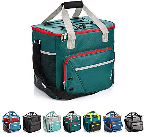 meteor 30L Kühltasche 36x25x33cm Isolier-Tasche Lunch Tasche Kühlbox Picknick Tasche EIS Campingtasche Picknicktashe Outdoor Reisentashe (türkis/rosa)