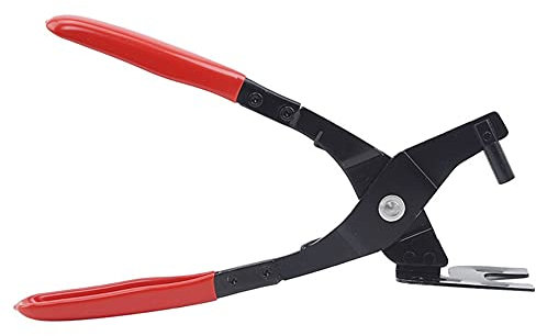 Asudaro Kfz Auspuff Werkzeug Ausdrückzange Auspuffgummi-Lösezange Gummi Auspuff Hanger Removal Tool Grommet Puller Muffler Aufhängegummi Zange,Schwarz + Rot