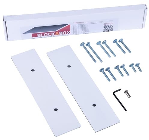 Blockabox – White Coloured Powder Coated Anti Arson Letterbox, Letterbox Cover, Letter Box Blocker, Empty & Void Property, Ideal for Landlords (320mm x 75mm) (White)