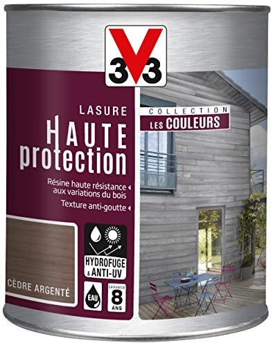 V33 Hochschutz-Lasur Farbe Zedernholz Silber 1L