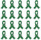 WANDIC 20 Épingles à Ruban Vert Broches de Sensibilisation à la Santé Mentale des Épingles Pins à Rubans en Métal Au Cancer du Foie Transplantation d'organes, pour Décoration d'événements
