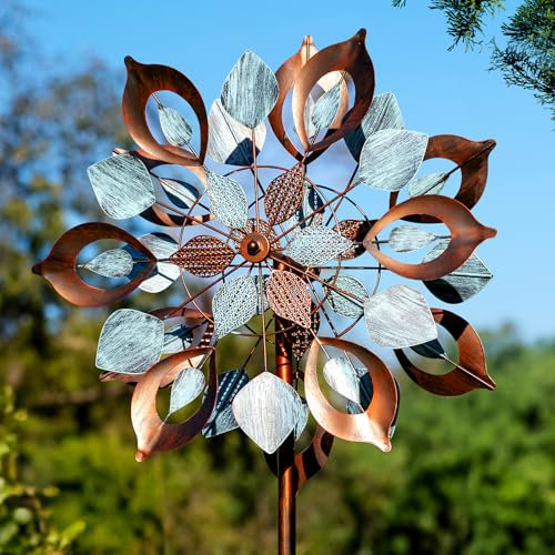 Windspiel für den Außenbereich, Garten, Metall, großes Windspiel und Skulpturen, 213 cm, kinetische Windmühlen für Hofdekoration, Geburtstagsgeschenke für Frauen