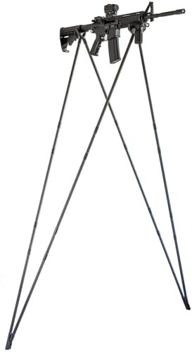 4 STABLE STICKS - Essential Black Modell - Pirsch- Und Weitschießstock - Optimale Stabilität - Abnehmbar - Nur Für Stehende Schüsse - Leicht Und Langlebig - Kohlefaser-Effekt Schwarz